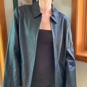 Dark Brown Ralph Lauren Leather Blazer NWOT